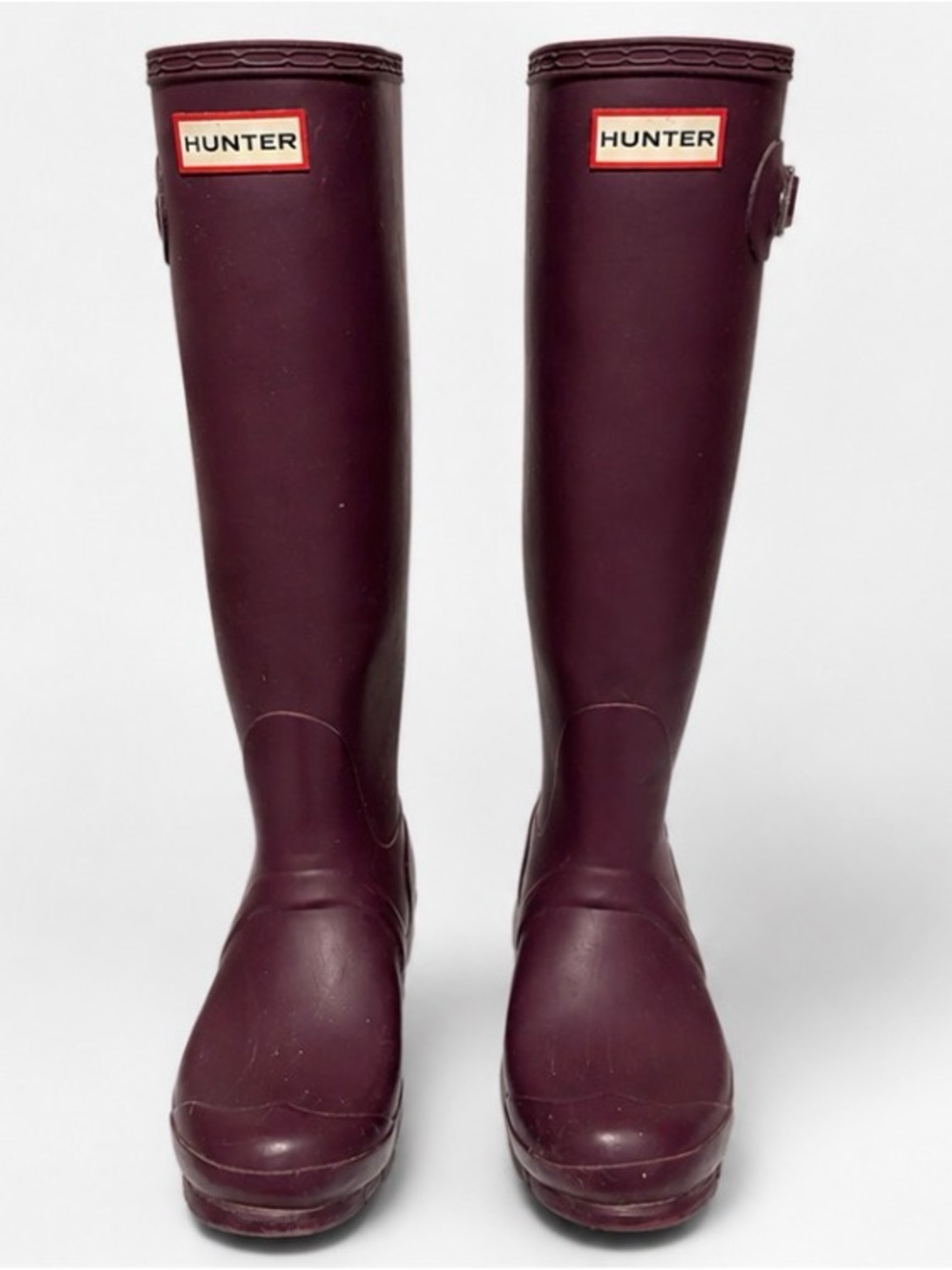 Hunter Tall Rain Boots Deep Plum Purple – Women’s Size 9 / EU 39